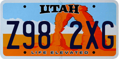 UT license plate Z982XG