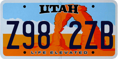 UT license plate Z982ZB