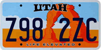 UT license plate Z982ZC