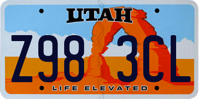 UT license plate Z983CL