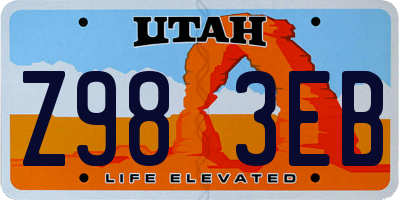 UT license plate Z983EB