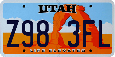 UT license plate Z983FL