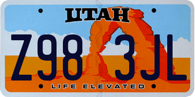 UT license plate Z983JL