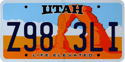 UT license plate Z983LI