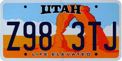UT license plate Z983TJ