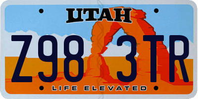 UT license plate Z983TR