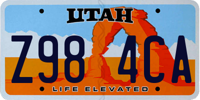 UT license plate Z984CA