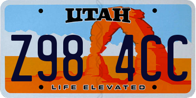 UT license plate Z984CC