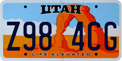 UT license plate Z984CG