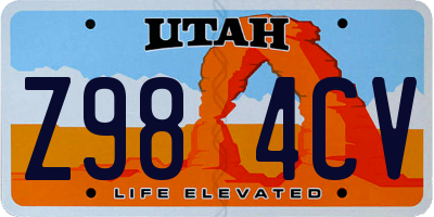UT license plate Z984CV