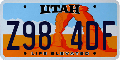 UT license plate Z984DF