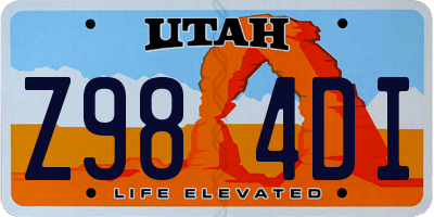 UT license plate Z984DI
