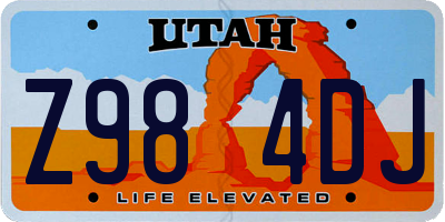 UT license plate Z984DJ