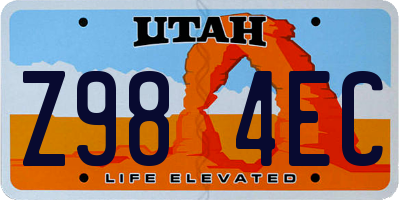 UT license plate Z984EC