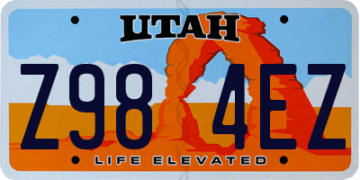UT license plate Z984EZ