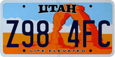 UT license plate Z984FC