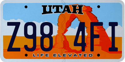 UT license plate Z984FI