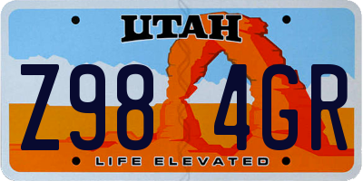 UT license plate Z984GR