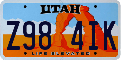 UT license plate Z984IK