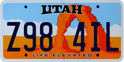 UT license plate Z984IL