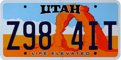 UT license plate Z984IT