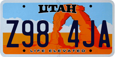 UT license plate Z984JA