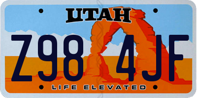UT license plate Z984JF