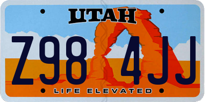 UT license plate Z984JJ