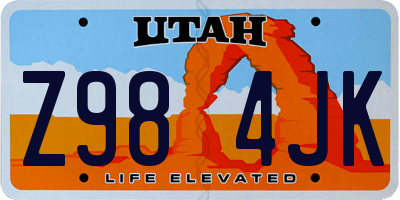 UT license plate Z984JK