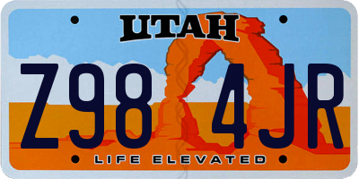 UT license plate Z984JR