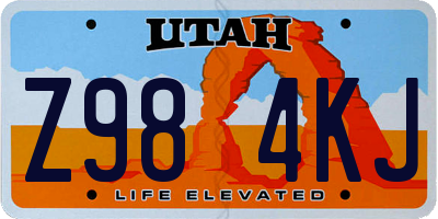 UT license plate Z984KJ