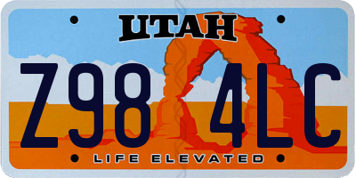 UT license plate Z984LC