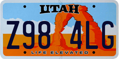 UT license plate Z984LG