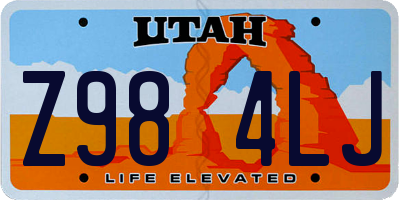 UT license plate Z984LJ