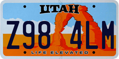 UT license plate Z984LM