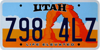 UT license plate Z984LZ