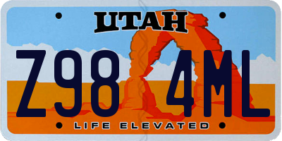 UT license plate Z984ML