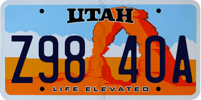 UT license plate Z984OA