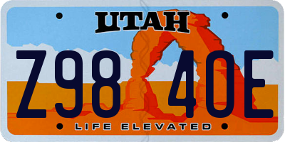 UT license plate Z984OE