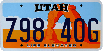 UT license plate Z984OG