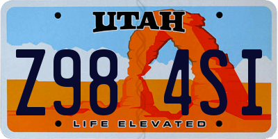 UT license plate Z984SI