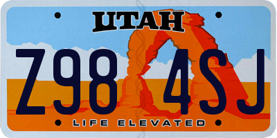 UT license plate Z984SJ