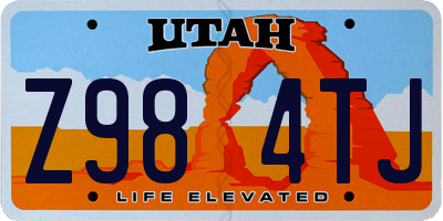 UT license plate Z984TJ