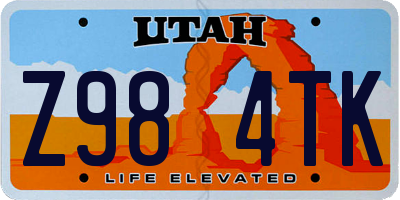 UT license plate Z984TK