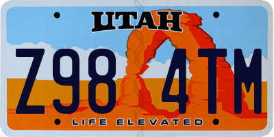 UT license plate Z984TM