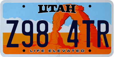 UT license plate Z984TR