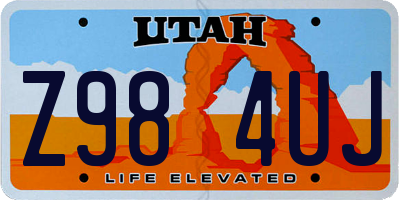 UT license plate Z984UJ