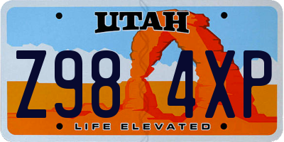 UT license plate Z984XP