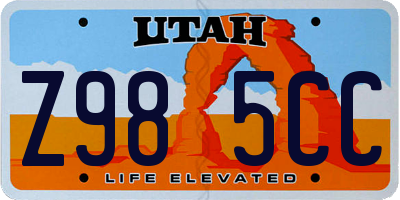 UT license plate Z985CC