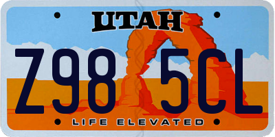 UT license plate Z985CL